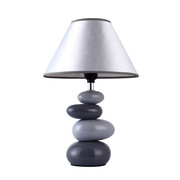 Simple Designs Shades of Gray Ceramic Stone Table Lamp LT3052-GRY